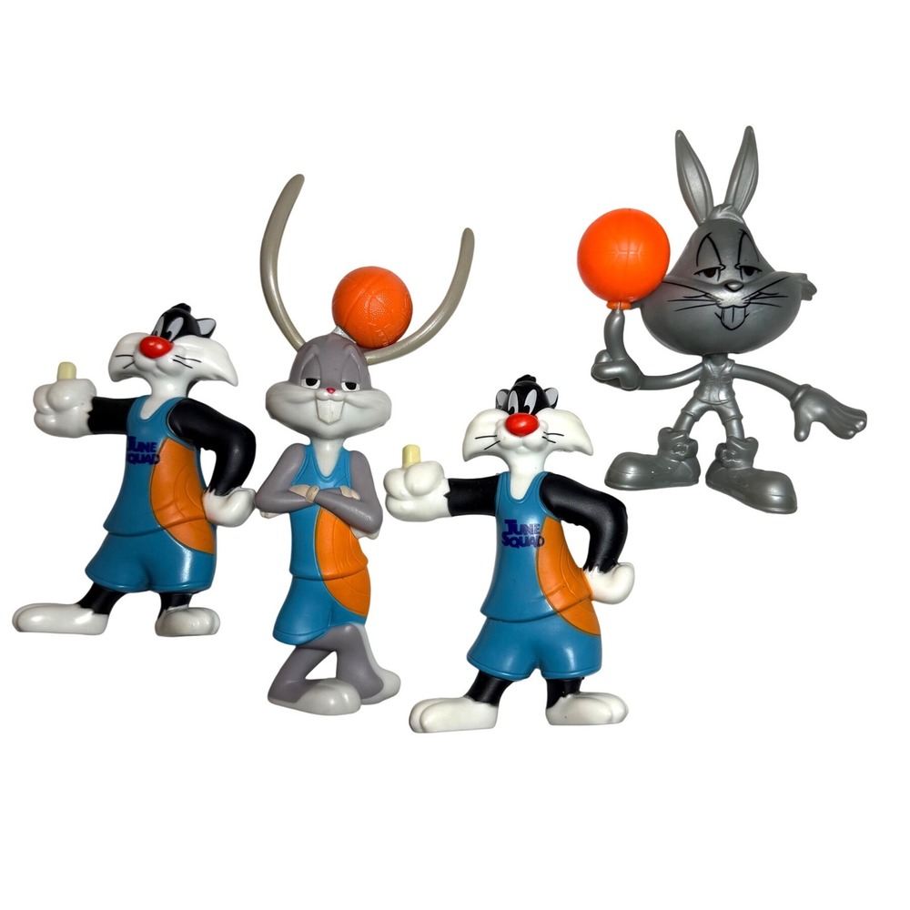 Space Jam A New‎ Legacy Tune Squad Bugs Bunny Sylvester Toy Figure Lot 4pc